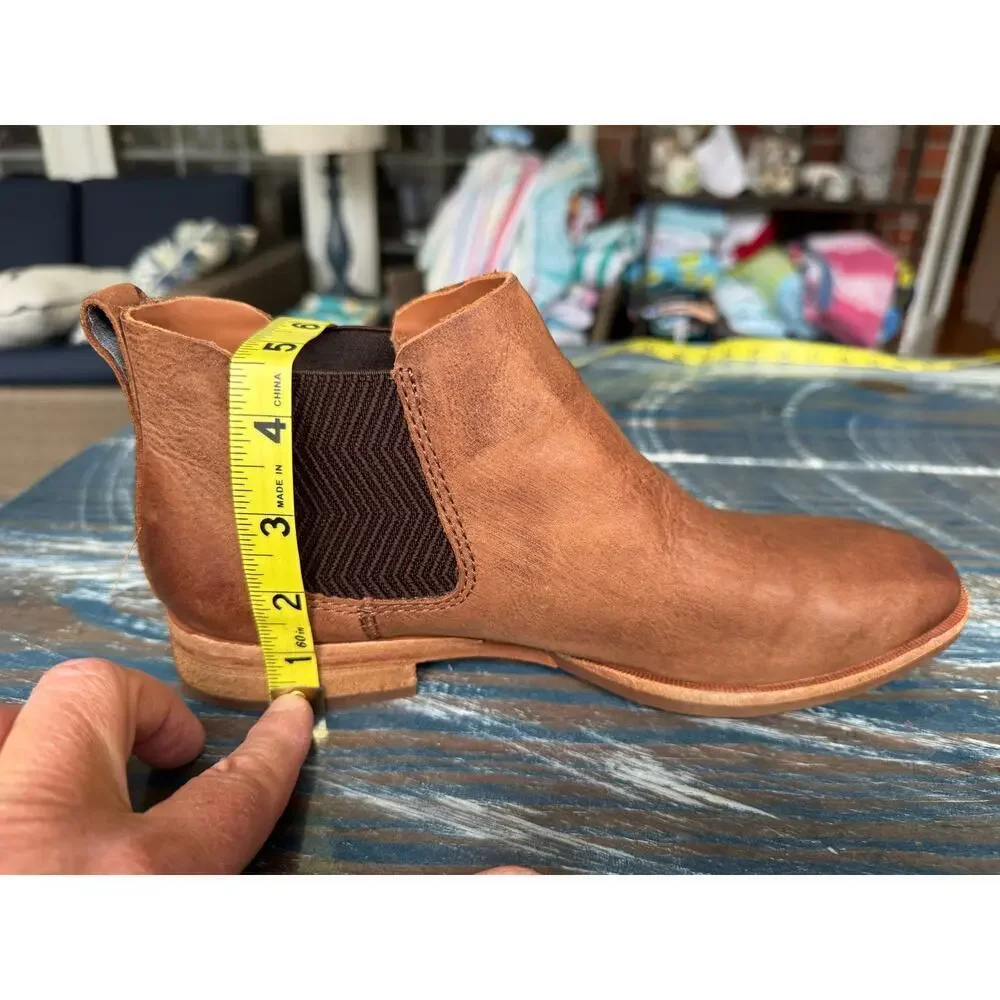 KORK-EASE Chelsea Brown Leather slip on Ankle boot/Shoes, size 8, Like NEW!!